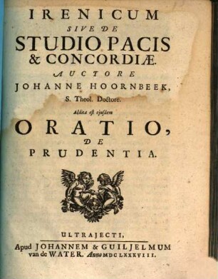 Irenicum s. de studio pacis et concordiae