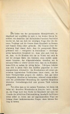 Ein Beitrag zur Lehre von der paroxysmalen Hämoglobinurie
