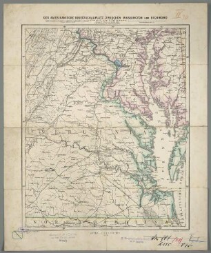 Der Amerikanische Kriegsschauplatz zwischen Washington und Richmond
