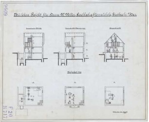 Technische Zeichnung : Mühlen-Projekt für Herrn W. Wolter, Gesellschaftsmühle, Siesbach bei Idar