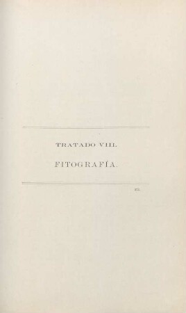 Tratado VIII. Fitografía