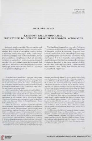 13: Klejnoty Rzeczypospolitej : Przyczynek do dziejów polskich klejnotów koronnych