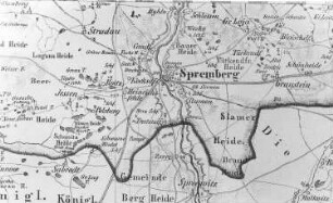 Jessen. Geognostische Karte der Preußischen Oberlausitz, von Glocker, 1857 (Sign.: VII 65)