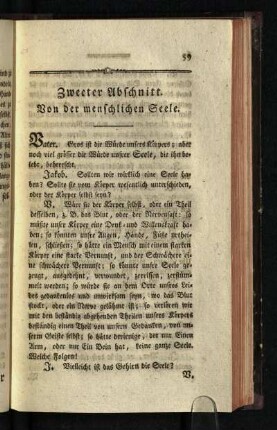 Zweeter Abschnitt: Von der menschlichen Seele