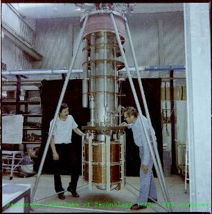 Zylinderspule der Hochfeld-Experimentieranlage im Institut für Technische Physik (ITP)