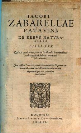 De rebus naturalibus libri XXX