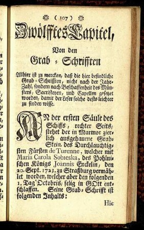 Zwölfftes Capitel, Von den Grab-Schrifften