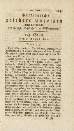 1820, 125: Stück