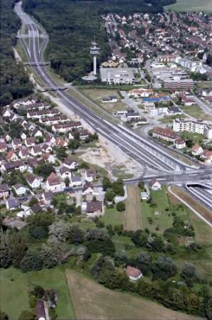 Freiburg: Westrandstraße, Paduaallee, von Süden, vor Fertigstellung