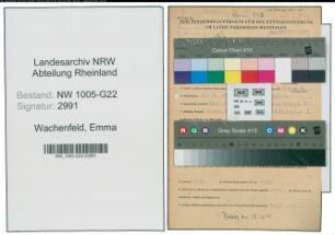 Entnazifizierung Emma Wachenfeld , geb. 26.04.1887 (Milchhaendlerin)