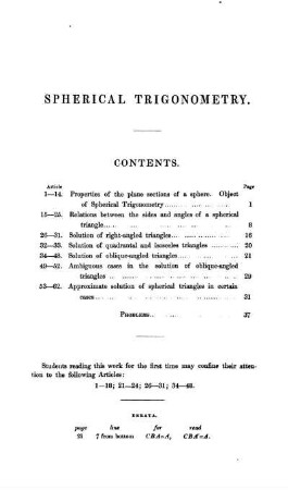 Spherical Trigonometry.