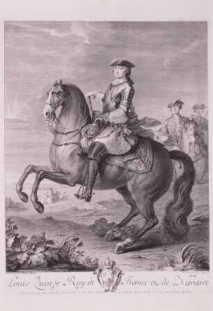Louis XV. von Frankreich zu Pferde
