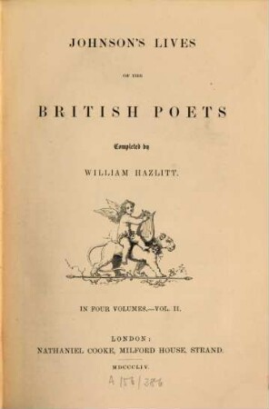 Johnson's lives of the british poets : in four volumes. 2