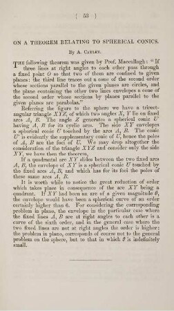 On a theorem relating to spherical conics.