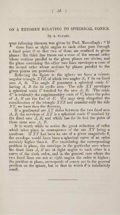 On a theorem relating to spherical conics.