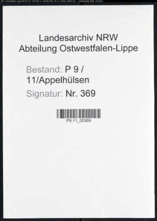 Sterberegister Standesamt Appelhülsen