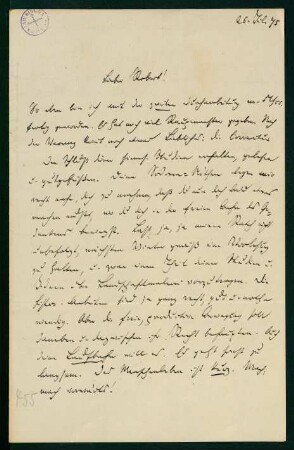 Brief vom 26. Juli 1875