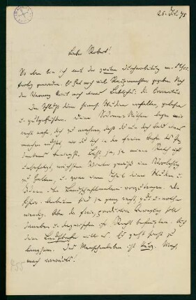Brief vom 26. Juli 1875