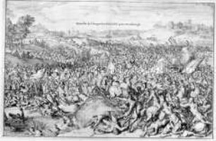 Schlacht bei Strasbourg unter Julian Apostata im Jahre 357 (Illustration pag. 195 aus einem unbekannten Buch)