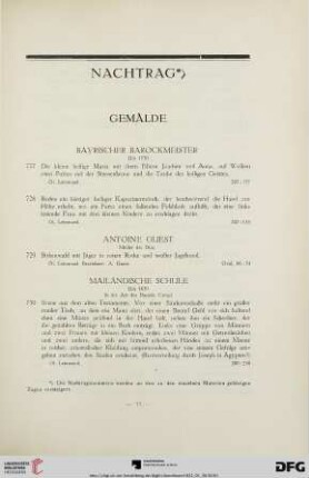 Nachtrag (Nr. 727-757)