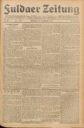 Ausgabe vom Mittwoch, den 25. Februar 1914.