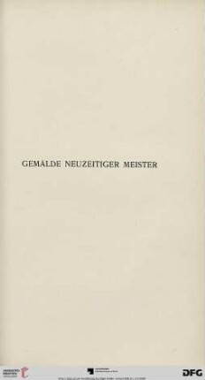 Gemälde Neuzeitiger Meister (Nr. 81-135)