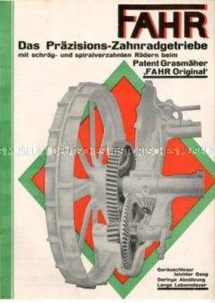 Präzisions-Zahnradgetriebe am Grasmäher