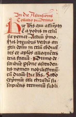 Collationes in die ascensionis domini