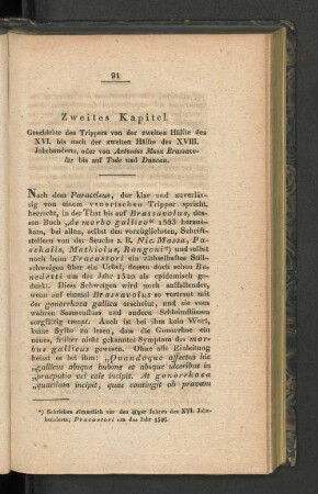 Zweites Kapitel. Geschichte des Trippers von der zweiten Hälfte des XVI. bis nach der zweiten Hälfte des XVIII. Jahrhunderts, ...