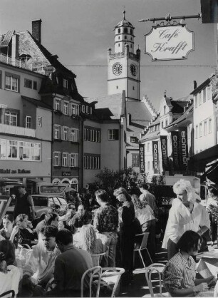 Straßencafes in Ravensburg