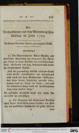 Sechsten Bandes Zwei u. zwanzigstes Stuek.