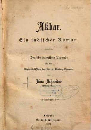 Akbar : ein indischer Roman