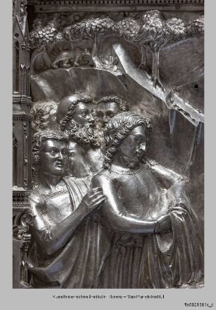 Silberaltar: Johannes der Täufer tauft die Menschenmassen