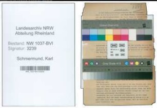 Entnazifizierung Karl Schmermund , geb. 21.03.1897 (Walzmeister)