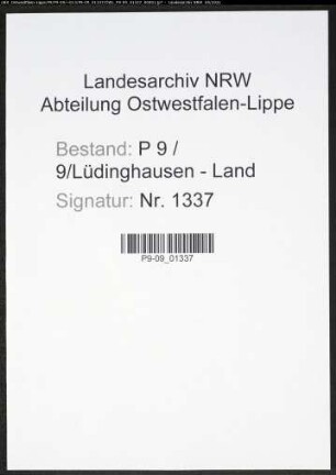 Heiratsregister Standesamt Lüdinghausen-Land