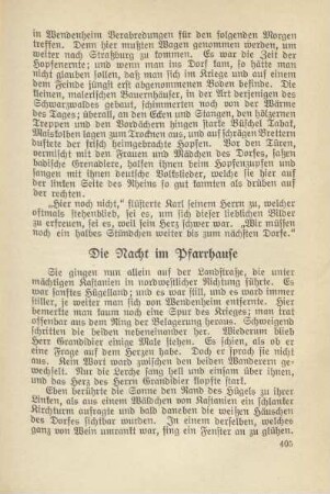 Die Nacht im Pfarrhause
