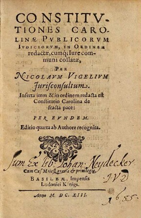 Constitutiones Carolinae publicorum iudiciorum
