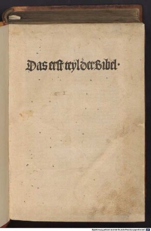 Das ... teyl der Bibel, Das erst teyl. Das buch Der Geschopf - David In dem Psalter