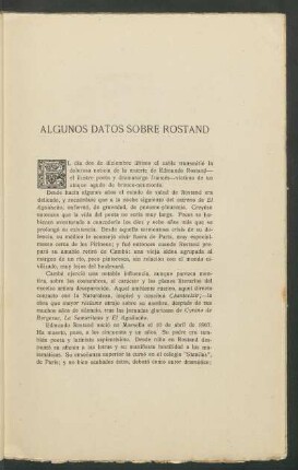 Algunos datos sobre Rostand