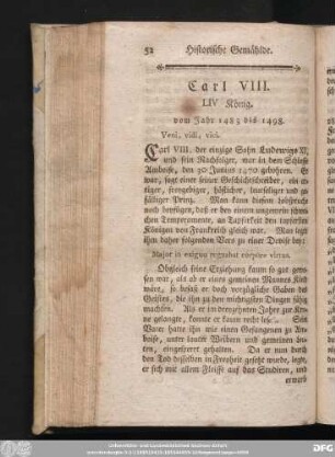 Carl VIII. LIV König. vom Jahr 1483 bis 1498.