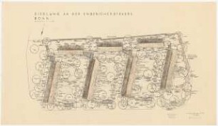 Siedlung Endenicher Straße, Bonn Grünplanung: Lageplan, Pflanzplan 1:200