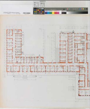 Münster (Münster) Hautklinik der Universität Blatt 2 Grundriß Erdgeschoß 1978 1 : 100 86 x 164 Pause Staatshochbauamt I für die Universität Münster 207.02