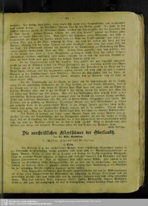 Die vorchristlichen Alterthümer der Oberlausitz