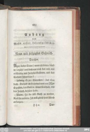 Neun und sechzigstes Gespräch.