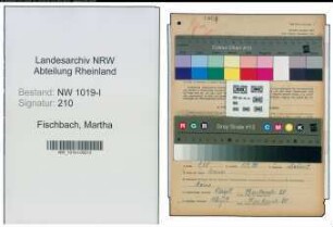Entnazifizierung Martha Fischbach , geb. 25.04.1900 ()