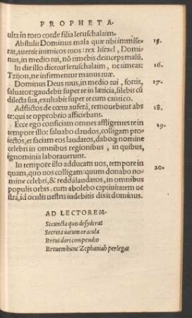 Ad Lectorem.