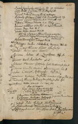 Sommerhalbjahr 1687. Rektorat Georg Heinrich Keller