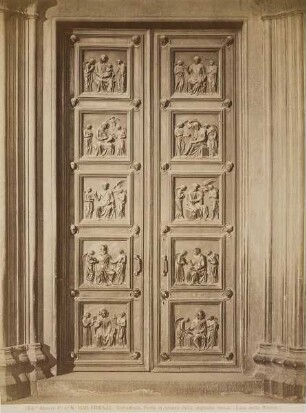 Luca della Robbia, Bronzetür der Neuen Sakristei, Kathedrale Santa Maria del Fiore, Florenz