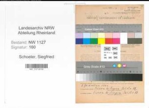 Entnazifizierung Siegfried Schoeler , geb. 14.08.1891 (Kraftfahrer)