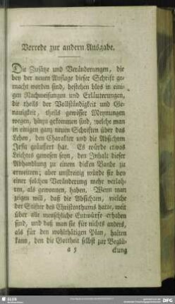 Vorrede zur andern Ausgabe